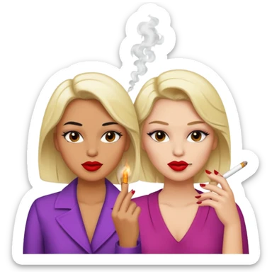 lesbians smoking sticker