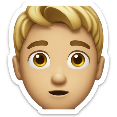 confused boy sticker