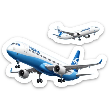 Indonesia airlines take off in airport sticker