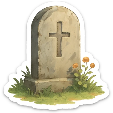 ghibli style grave sticker
