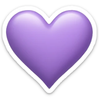 Pastel purple heart sticker