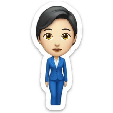 posh-asian-woman-with-blue-suit sticker