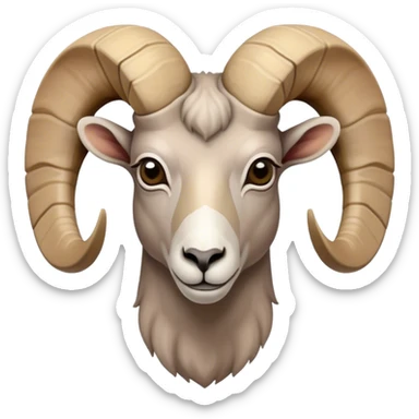 pale skinny desert bighorn ram sticker