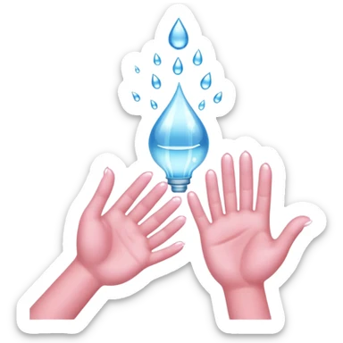 Light pink hands spray sticker