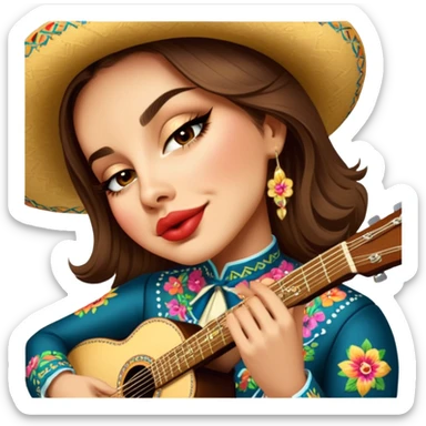 Mariachi Guitarist sticker