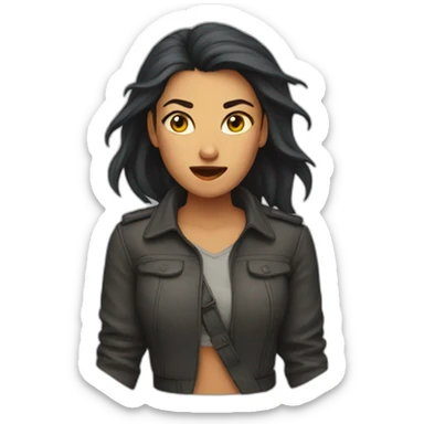 Emoji mujer furia sticker