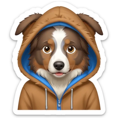Australia shepherd in a hoodie sticker