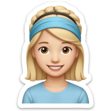 Cute preppy emoji sticker