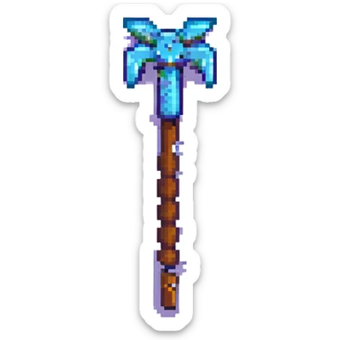minecraft pickaxe pixel art style sticker