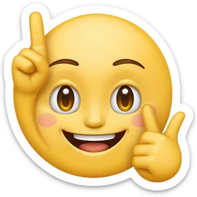 A normal emoji flipping me off sticker