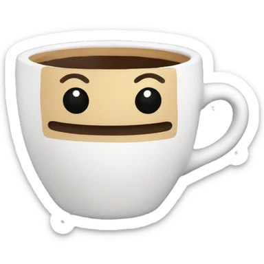 Coffee in a Christmas mug sticker