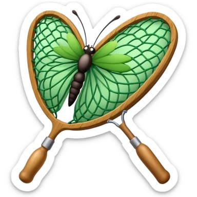 Butterfly catching net sticker