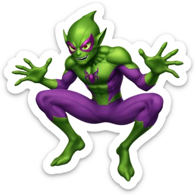 Green goblin's Spiderman  sticker