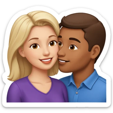 Husband and wife kissing sticker