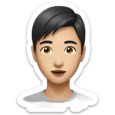 Sultry asian sticker