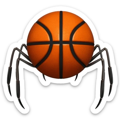 Basketball spider sticker