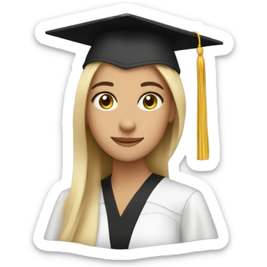 graduating but keep it basic sticker