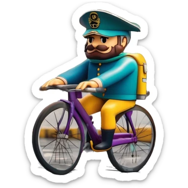 capitaine IB sur un velo sticker