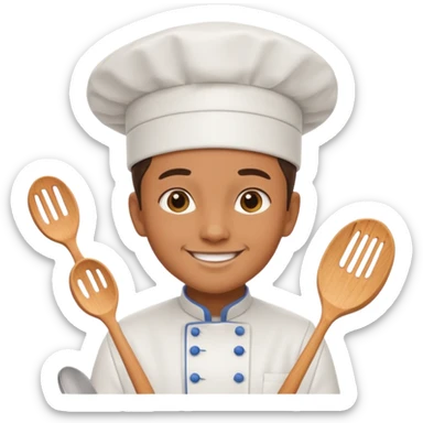 chef solo con uniforme sticker