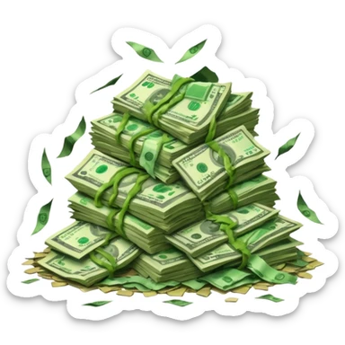 The money that has been wasted sticker