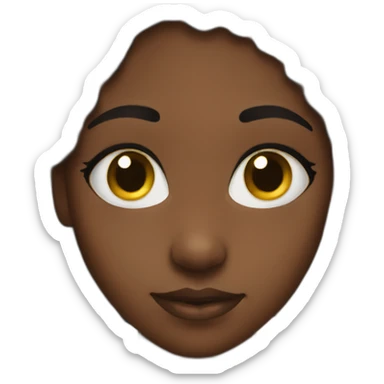 Black girl's eyes filled with love sticker