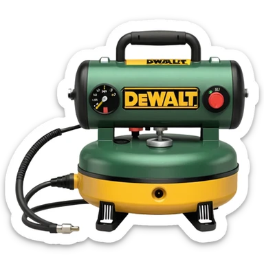 dewalt electric pancake air compressor tool, green color sticker