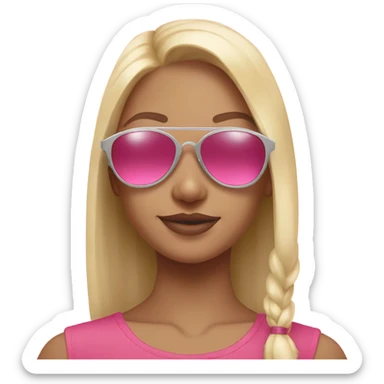 pink oakley sunglasses on a blonde girl sticker