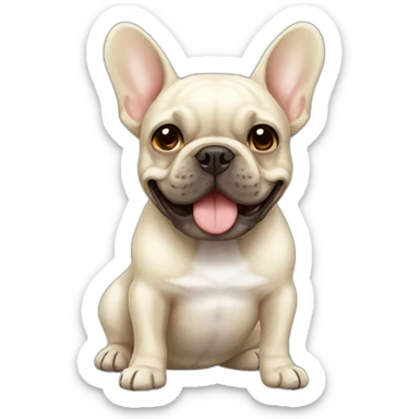 Cream French bulldog sticker