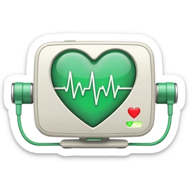 heartbeat line on heart monitor sticker