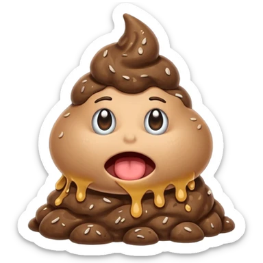 poop with a lot of stinky aura  sticker
