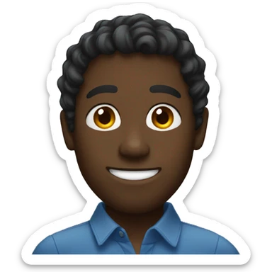 a black guy with waves sticker
