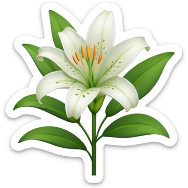 Lilies flower sticker