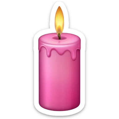 pink with goldtones candle sticker
