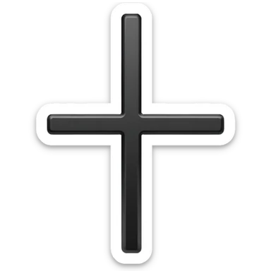 cross bar emoji iphone black sticker