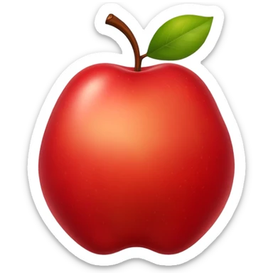 Bosc pear shaped like an apple sticker