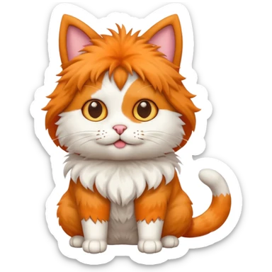 a cat that has a dog costume on sticker