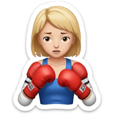 Turtle knocking girl unconscious in boxing sticker