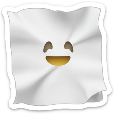 single sheet of simple blanc tissue sticker