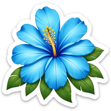 Blue hawaiana Flower sticker