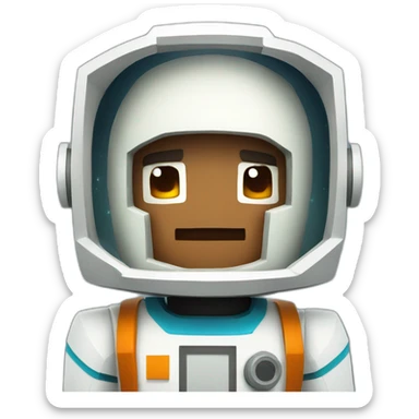 minecraft astronaut skin head sticker