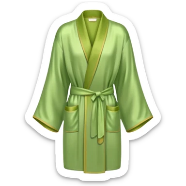 Green pistachio silk robe sticker