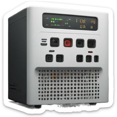 Black computer modular power supply  sticker