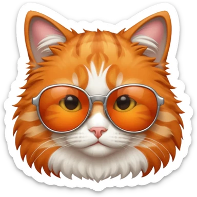 Cat with sunglasses sticker