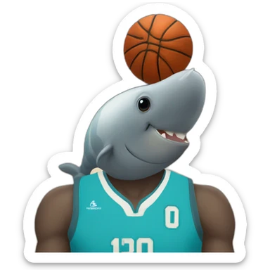 narwhal basketball player sticker
