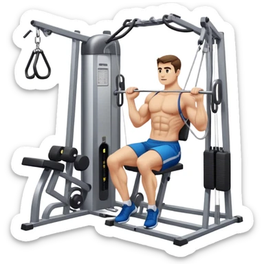 guy cable-crossover gym sticker