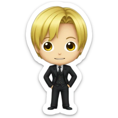 sanji from one piece as chibi sticker