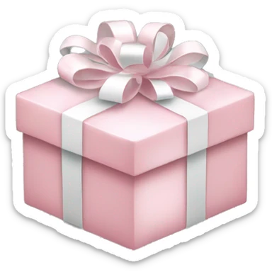 Light pink Christmas gifts under a white Christmas tree  sticker