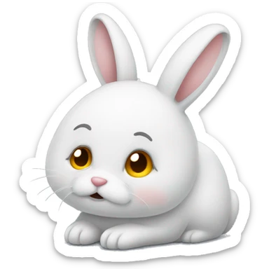 sad rabbit sticker