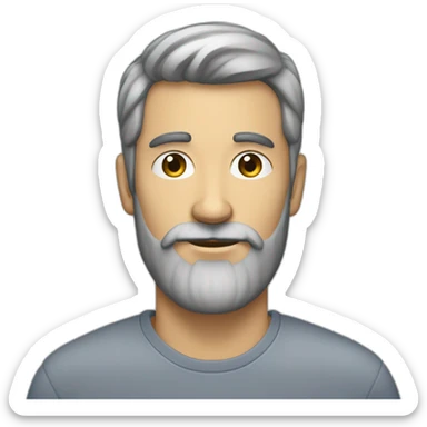 Un homme gay avec une barbe grise qui hausse les épaules  sticker