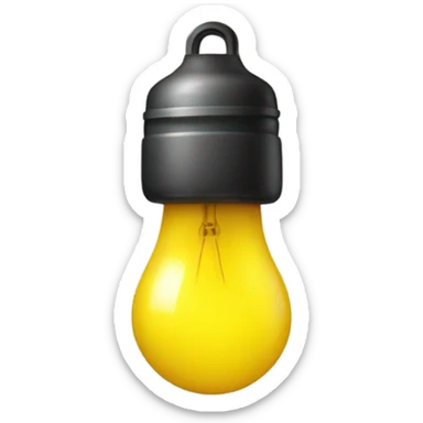 A yellow bulb serious sticker